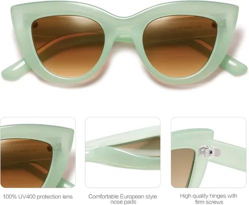 Miniatura 11 de SOJOS Retro Small Vintage Cat Eye Sunglasses for Women Cute Fashion UV400 Sunnies SJ2939