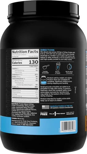 Miniatura 2 de Proteína de Suero Rule 1 – 24g de Proteína de Acción Rápida de Fuentes de Suero Completo con EAAs y BCAAs de Origen Natural para Recuperación
