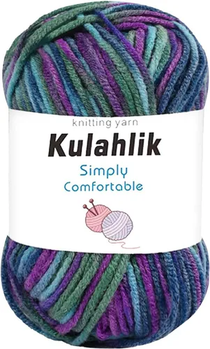 Miniatura 130 de 50g (1x50g) Hilo Acrílico para Crochet y Tejido, Hilo Degradado Colorido, 1 Rollo de Madejas, Hilo Acrílico Multicolor, Perfecto para Proyectos