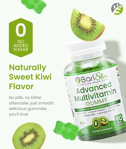 Miniatura 4 de BariSlim Gomitas multivitamínicas bariátricas avanzadas, vitaminas bariátricas especialmente formuladas para pacientes después de una cirugía