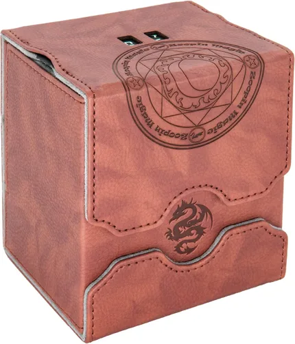 Miniatura 10 de Zoopin - Caja de cuero con contador de vida giratorio integrado, color amarillo para MTG, Yugioh, Pokeman, TES Legacy, Munchkins CCG Decks y también