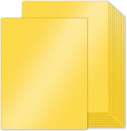 Miniatura 11 de Goefun - 100 hojas de cartulina azul brillante de 8.5 x 11 pulgadas, papel metálico de 80 libras para invitaciones, bodas, fiestas, duchas azul