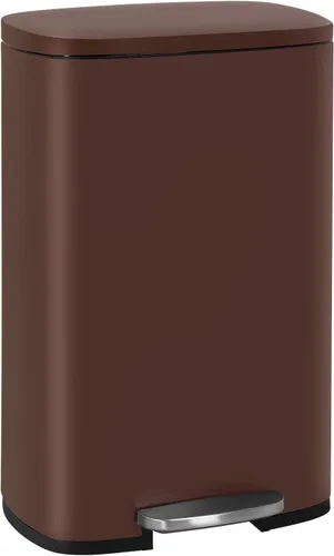 Miniatura 16 de FDW Cubo de basura de 13 galones con tapa Rosa Resistente a huellas dactilares Hecho de acero inoxidable cepillado Pedal de paso de cierre