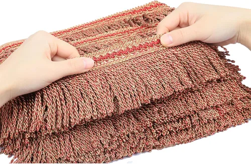Miniatura 6 de Cortina de flecos de lingotes de 5 yardas/2.5 pulgadas, adornos de tela con flecos para el hogar, accesorios de costura para manualidades, ropa