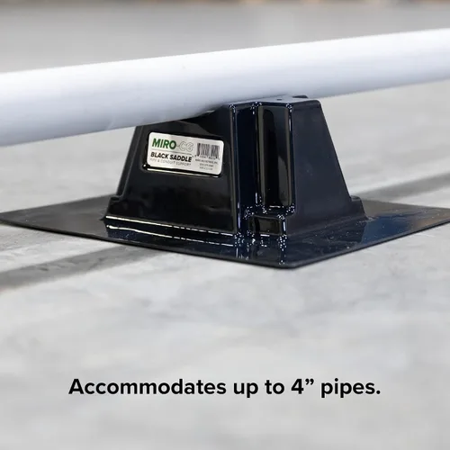 Miniatura 4 de Soporte de tubo negro para techo de sillín - Soporte de tubería fabricado en Estados Unidos para tubos de hasta 3.5 pulgadas - Probado para soportar
