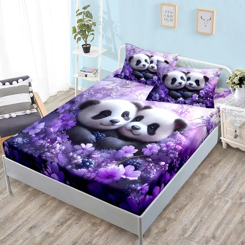 Miniatura 35 de HOSIMA Juego de ropa de cama, sábanas de microfibra de bolsillo profundo tamaño Queen de 61"×81" con 2 fundas de almohada, ropa de cama