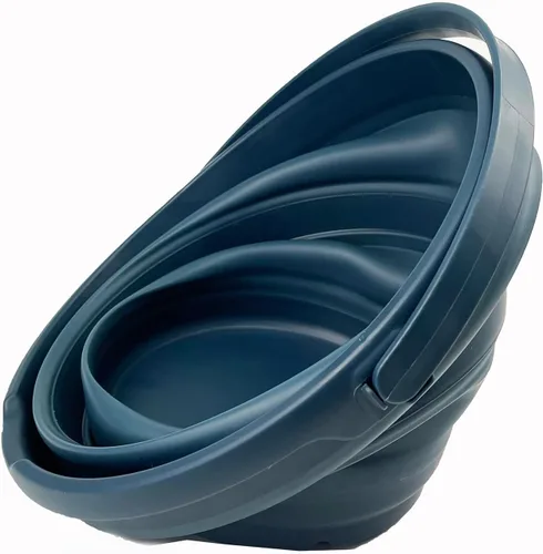 Miniatura 3 de SAMMART Cubo de plástico plegable de 10 L (2.6 galones), bañera redonda plegable, cubo de agua portátil para pesca, bote de agua para exteriores