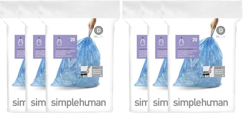 Miniatura 5 de simplehuman Code D 60 unidades, Bolsas de basura con cordón de ajuste personalizadas genuinas, Bolsas de basura con cordón en paquetes