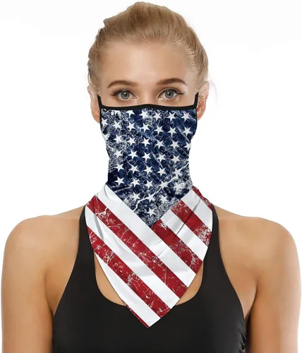 Miniatura 31 de YAYOUREL Polaina para el cuello, bandanas para hombres y mujeres, cubierta de bufanda para la cara con rayos UV, con agujero para las orejas