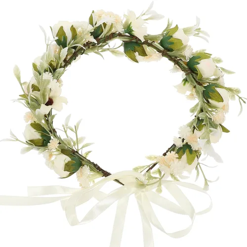 FOMIYES Flower Headband Simulated Rose Flowers Elegant Hair Accessories for Weddings Parties and Photography for Brides and Bridesmaids