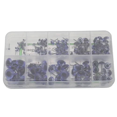 Miniatura 7 de 150 piezas de aguja de fieltro ojos mini vidrio azul ojos kits para muñecos de peluche muñecas fieltro de lana manualidades