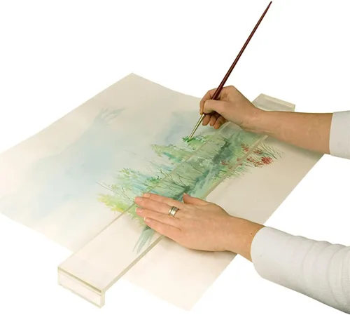 Miniatura 4 de Creative Mark Puente inclinado para artistas, puente de acrílico para manos y muñecas, utilizado para pintar a mano firme, dibujo y bocetos