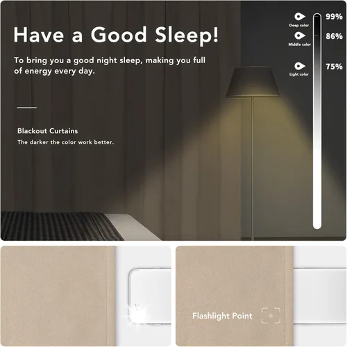 Miniatura 3 de Easy-Going - Cortinas opacas con bolsillo para varilla para el dormitorio, cortinas para ventanas que oscurecen la habitación o la sala de estar