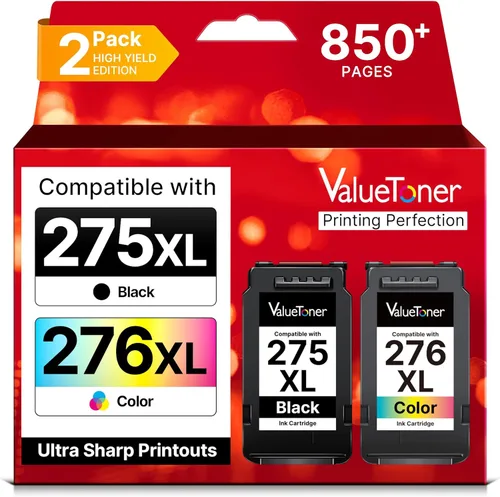 PG-275 XL/CL-276 XL para Canon Ink 275 y 276 275XL 276XL para cartuchos de tinta Canon 275 y 276 funcionan con Pixma TR4720 TS3720 TS3522 TR4722