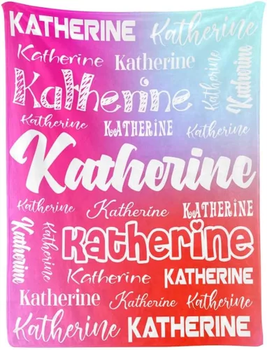 Miniatura 38 de Manta personalizada de bebé con nombre, manta personalizada con nombre para adultos, niños y familia (negro, 30 x 40 pulgadas)