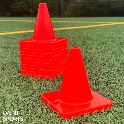 Miniatura 3 de LVL10 Pro - Conos de entrenamiento de fútbol de 6 pulgadas para deportes, para ejercicios de baloncesto, fútbol, baloncesto y agilidad, marcadores