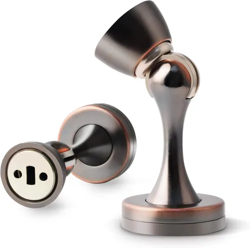 Miniatura 21 de Topes magnéticos para puerta, topes de puerta negros para la parte inferior de la puerta, montaje en pared, protector de pared magnético resistente