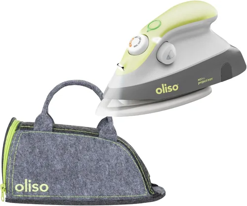 Oliso M3Pro Project Plancha de vapor con solemate (pistacho) + bolsa de almacenamiento y transporte estuche de viaje (pistacho)