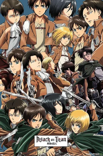 Miniatura 14 de Trends International Attack on Titan - Póster de pared, 22.375 x 34 pulgadas, póster y paquete de montaje Versión con marco negro