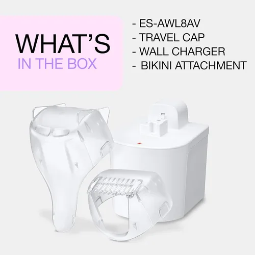 Miniatura 10 de Panasonic Afeitadora eléctrica para mujeres, afeitadora inalámbrica de 4 cuchillas, accesorio para bikini, recortadora desplegable, operación húmeda
