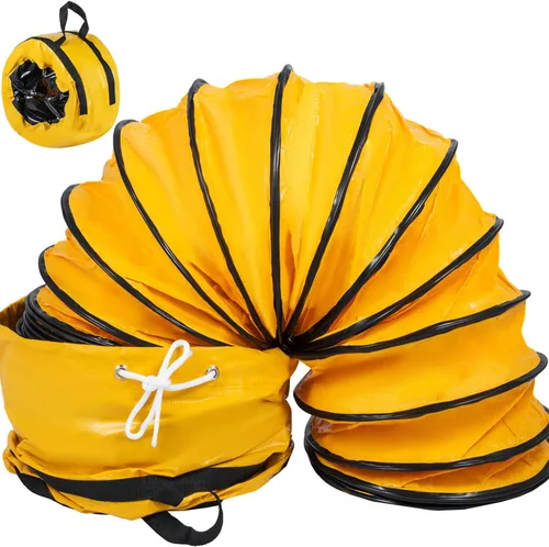 Miniatura 11 de Mophorn Manguera de Conductos de 25 pies, Manguera de Conductos Flexible de PVC con Gancho en S y Soporte de Acero para Soplador Utilitario de 8