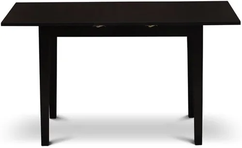 Miniatura 4 de East West Furniture NFT-BLK-T Norfolk - Mesa de comedor rectangular con hojas de mariposa, 32 x 54 pulgadas, color negro