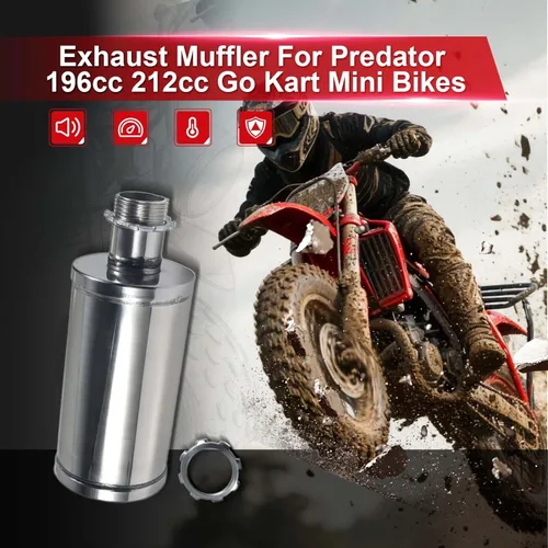 Miniatura 3 de Silenciador de escape para Predator 196cc 212cc Go Kart Mini Bikes, para Coleman CT200U-EX BT200x, para Coleman ct100u / cc100x Mini Bike