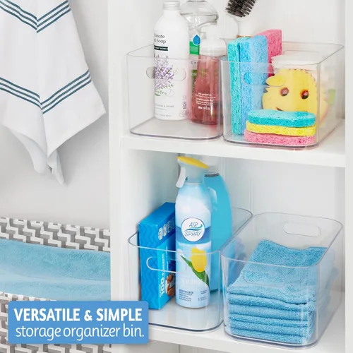 Miniatura 3 de STORi Bliss - Contenedor organizador de despensa transparente abierto de 10 x 6 pulgadas, recipientes de plástico con asa para cocina, refrigerador