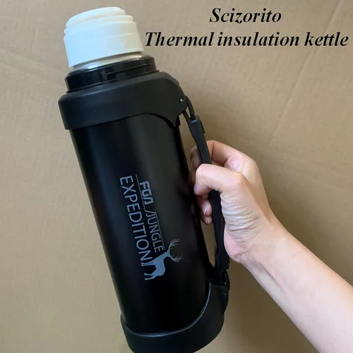 Miniatura 4 de Botella de vacío de acero inoxidable, hervidor portátil aislado para bebidas calientes y frías, taza de café de viaje portátil para automóvil