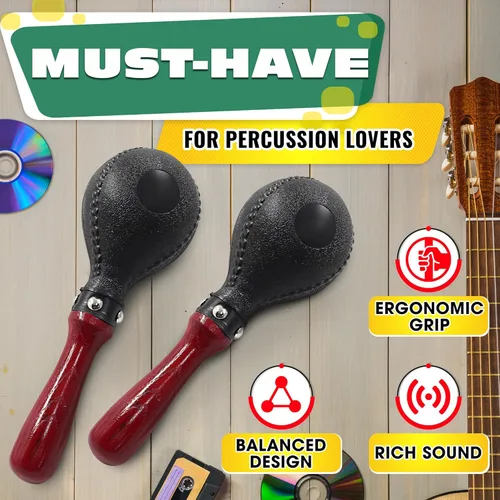 Miniatura 4 de 2 piezas de maracas para adultos – Instrumento de percusión duradero de 10.2 pulgadas, bueno para música mexicana, fiestas y actuaciones