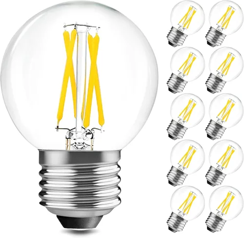 Miniatura 13 de F15 - Bombilla LED regulable de 4 W, base E26 de 2700 K, luz blanca cálida de vidrio arrugado para lámpara de techo para ventilador de techo, 2700k