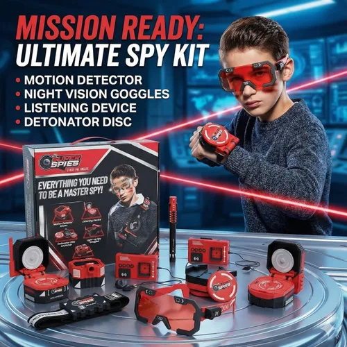 Miniatura 4 de STICKY LIL FINGERS SuperSpies Secret Agent Spymaster Kit - Spy Gear Ninja Juguetes y artilugios para niños de 8 a 12 años Kit de detective
