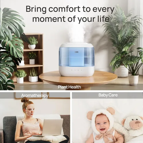 Miniatura 7 de Dreo Humidificadores para dormitorio, llenado superior de 4 litros para habitación grande, tiempo de funcionamiento de 36 horas, humidificador