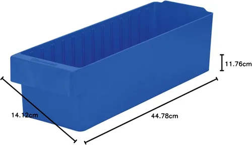 Miniatura 7 de Akro-Mils 31168 AkroDrawer - Contenedor de almacenamiento de plástico apilable (17-5/8 pulgadas x 5-9/16 pulgadas x 4-5/8 pulgadas), azul