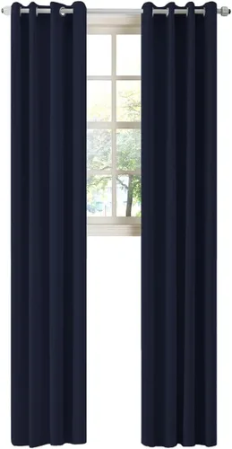 Miniatura 142 de LA PALMA Cortinas opacas con aislamiento térmico y ojales, para sala de estar, dormitorio, paquete de 2 paneles