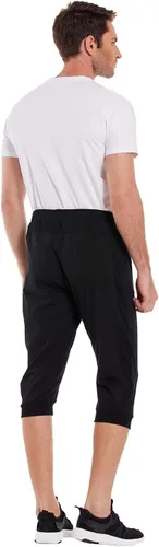Miniatura 6 de HDE Pantalones cortos capri de yoga para hombre con bolsillos para correr