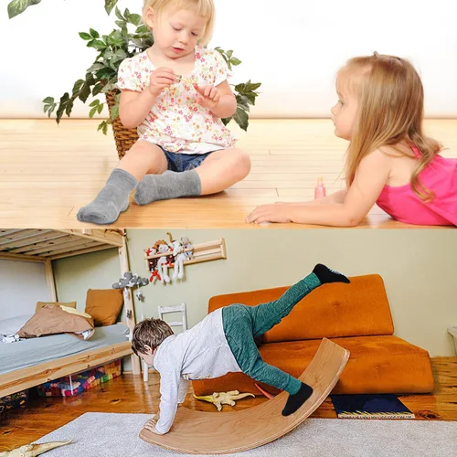 Miniatura 2 de ELUTONG Calcetines para niños y niñas, 15 pares de calcetines antideslizantes para bebés de 1 a 10 años