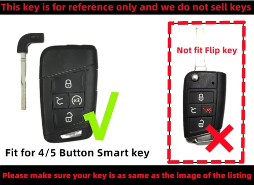 Miniatura 3 de REPROTECTING Funda de Goma de Silicona para Llavero Compatible con VW Volkswagen Atlas Golf Alltrack Jetta Passat Tiguan Taos 2018-2025