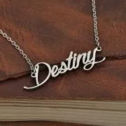 Miniatura 6 de Collar con colgante de placa de nombre personalizado, de acero inoxidable