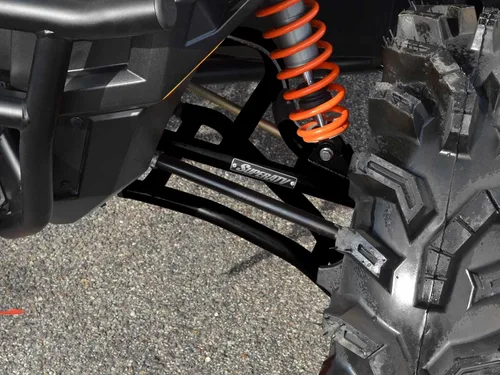 Miniatura 5 de SuperATV - Brazos en A arqueados resistentes para Polaris General 1000 (2016) - 1.5" de desplazamiento - Negro