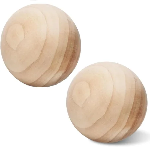 Miniatura 11 de 3 bolas de madera de 75 mm, 4 piezas de bolas de madera redondas sin terminar, bolas de madera naturales grandes de 75 mm para manualidades