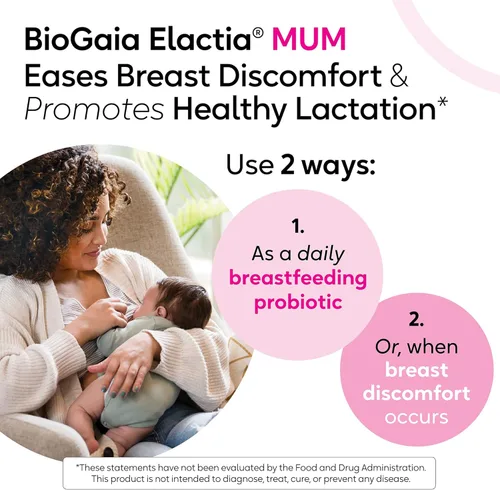 Miniatura 3 de BioGaia Elactia - Probiótico para lactancia materna Suplementos de lactancia Esenciales para recién nacidos y probióticos para mamá y bebé