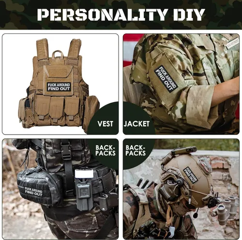 Miniatura 8 de OCQOTAT 3 parches divertidos para follar y descubrir, protegidos por F Around y descubre parches tácticos de moral con gancho y bucle para mochilas