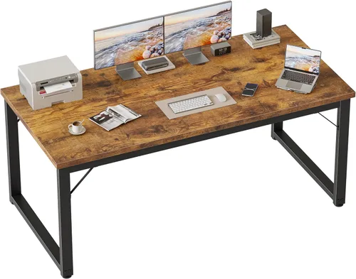Miniatura 44 de Mericonia Escritorio para computadora de 40 pulgadas, escritorio ejecutivo moderno y grueso, mesa de escritura simple resistente para el hogar, roble
