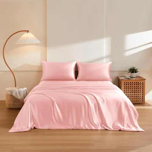 Miniatura 13 de THXSILK Juego de funda de edredón de seda de morera 100% pura de 3 piezas, ropa de cama de lujo ultra suave de grado 6A+, sábanas de seda