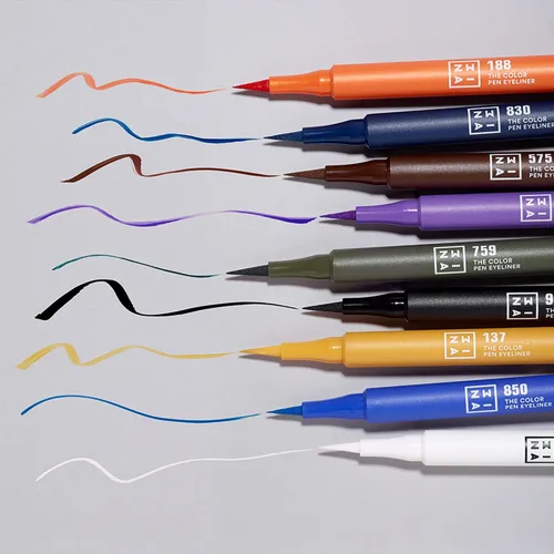 Miniatura 5 de 3INA The Color Pen Eyeliner - Lápiz delineador de ojos líquido colorido impermeable para un aspecto atrevido, punta de fieltro precisa, maquillaje