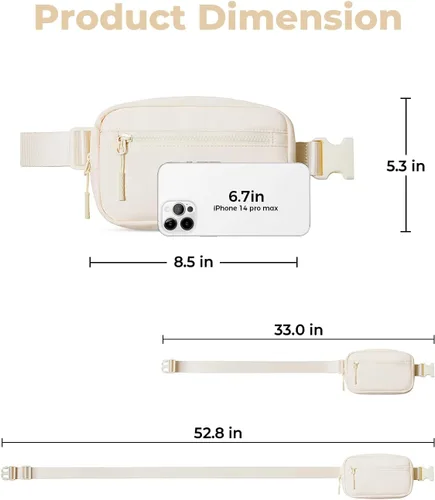 Miniatura 3 de CHOLISS Bolso bandolera pequeño para mujeres y hombres, bolsos cruzados, cangureras de moda, bolsa de pecho con correa extendida