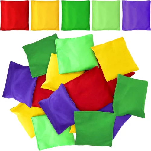 Miniatura 9 de Puf pequeños y coloridos de nailon para juegos de lanzamiento de manos, duraderos para niños y exteriores, bolsas de lanzamiento para aula, patio