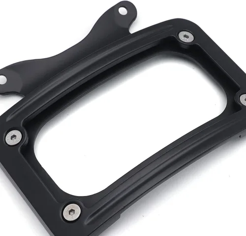 Miniatura 3 de MT389-BK Soporte Negro Curvado Inclinado para Placa de Matrícula Compatible con '10-posterior FLHX, FLHXS, FLHXSE, FLTRX, FLTRXS y '10-'12 FLHXSE