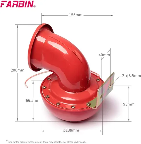 Miniatura 6 de FARBIN Bocinas súper fuertes de 12 V, bocina eléctrica con sonido de toro fuerte, bocina de aire para automóvil, motocicleta, camión, barco